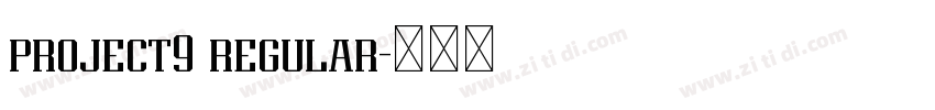 project9 regular字体转换